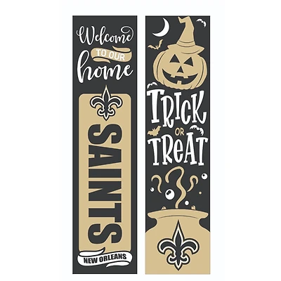 New Orleans Saints 47" Double Sided Halloween Leaner Fan Sign