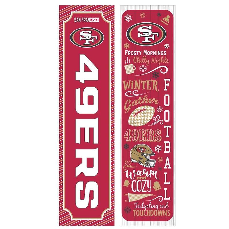 San Francisco 49ers 47" Double Sided Winter Leaner Fan Sign