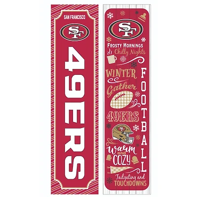 San Francisco 49ers 47" Double Sided Winter Leaner Fan Sign