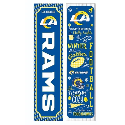 Los Angeles Rams 47" Double Sided Winter Leaner Fan Sign