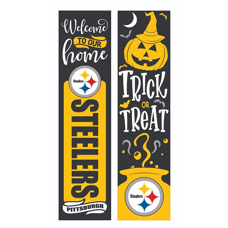 Pittsburgh Steelers 47" Double Sided Halloween Leaner Fan Sign