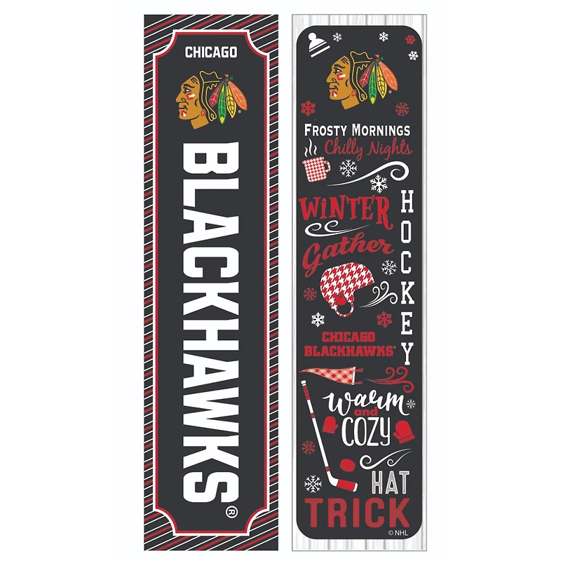 Chicago Blackhawks 47" Double Sided Winter Leaner Fan Sign