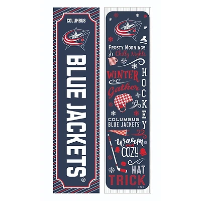 Columbus Blue Jackets 47" Double Sided Winter Leaner Fan Sign