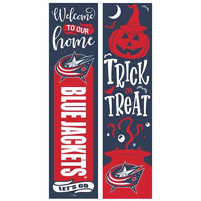 Columbus Blue Jackets 47" Double Sided Halloween Leaner Fan Sign