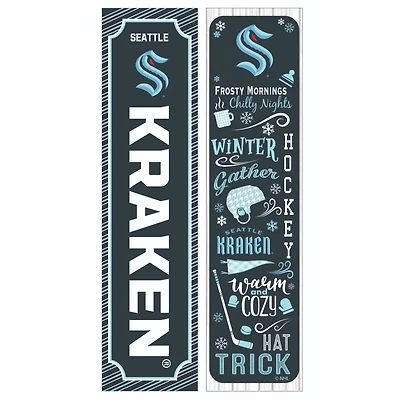 Seattle Kraken 47" Double Sided Winter Leaner Fan Sign