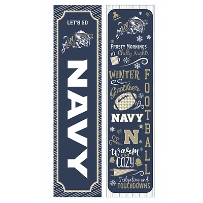 Navy Midshipmen 47" Double Sided Winter Leaner Fan Sign