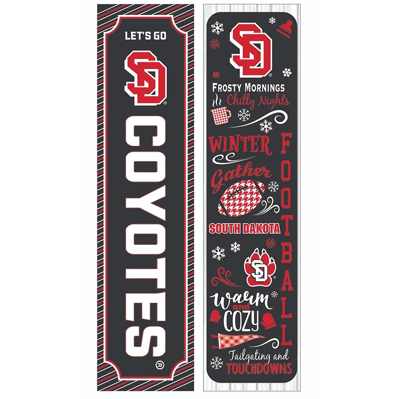 South Dakota Coyotes 47" Double Sided Winter Leaner Fan Sign