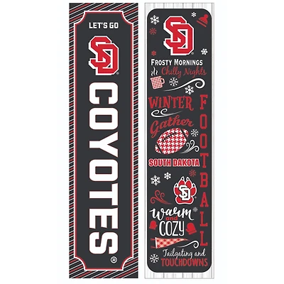 South Dakota Coyotes 47" Double Sided Winter Leaner Fan Sign
