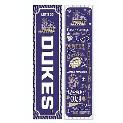 James Madison Dukes 47" Double Sided Winter Leaner Fan Sign