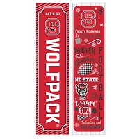 NC State Wolfpack 47" Double Sided Winter Leaner Fan Sign