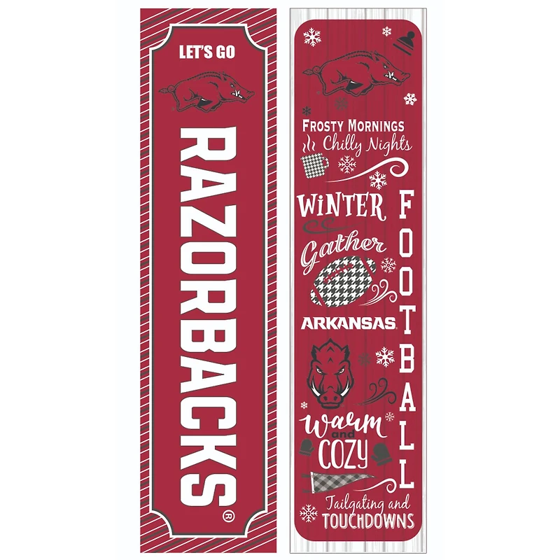 Arkansas Razorbacks 47" Double Sided Winter Leaner Fan Sign