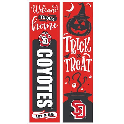 South Dakota Coyotes 47" Double Sided Halloween Leaner Fan Sign