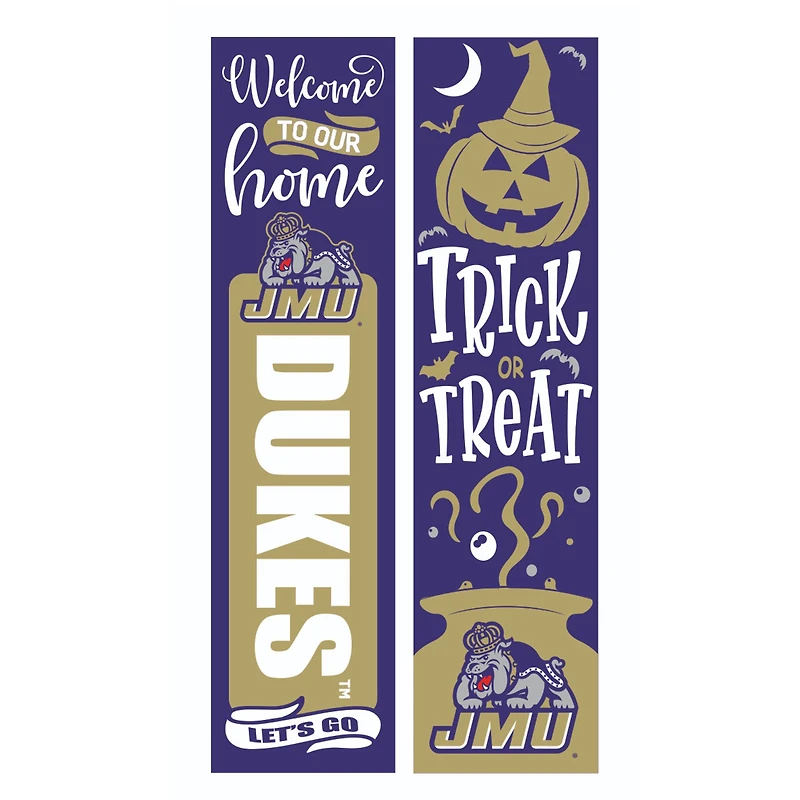 James Madison Dukes 47" Double Sided Halloween Leaner Fan Sign