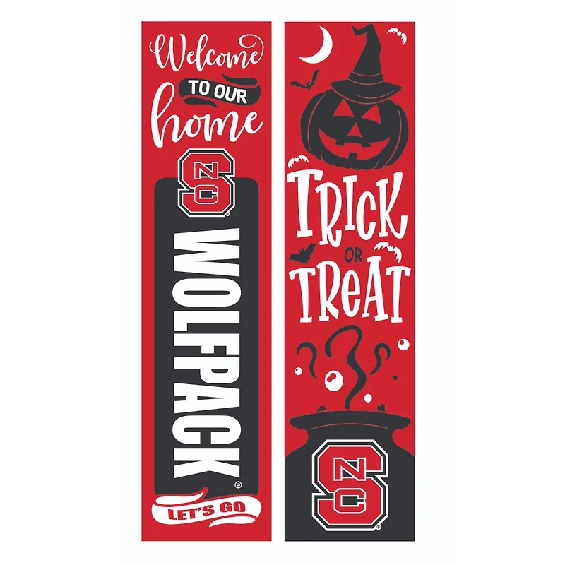 NC State Wolfpack 47" Double Sided Halloween Leaner Fan Sign
