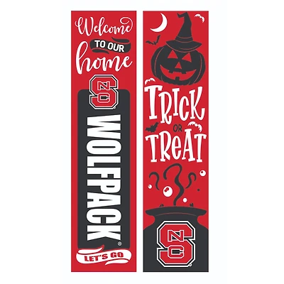 NC State Wolfpack 47" Double Sided Halloween Leaner Fan Sign