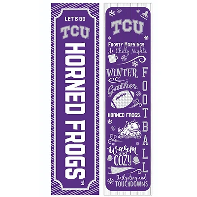TCU Horned Frogs 47" Double Sided Winter Leaner Fan Sign