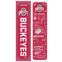 Ohio State Buckeyes 47" Double Sided Winter Leaner Fan Sign