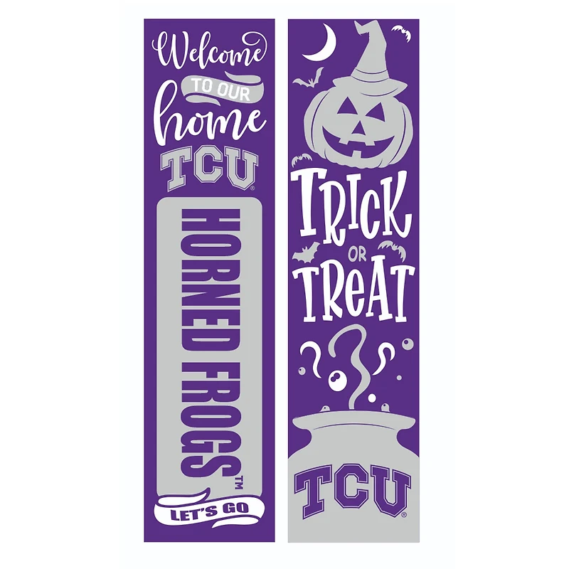TCU Horned Frogs 47" Double Sided Halloween Leaner Fan Sign