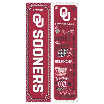 Oklahoma Sooners 47" Double Sided Winter Leaner Fan Sign