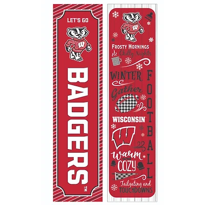 Wisconsin Badgers 47" Double Sided Winter Leaner Fan Sign