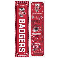 Wisconsin Badgers 47" Double Sided Winter Leaner Fan Sign