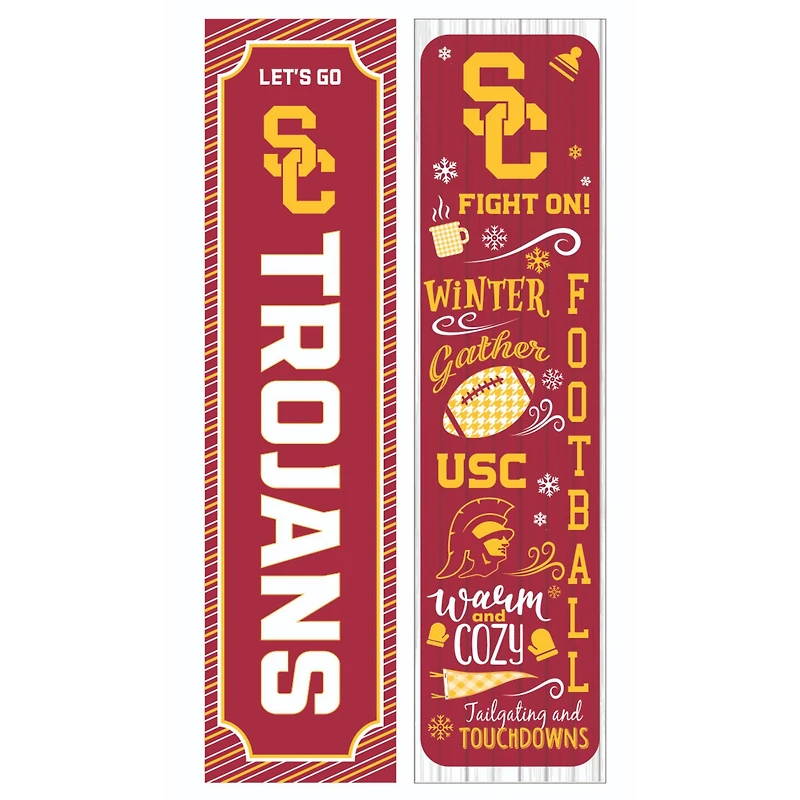 USC Trojans 47" Double Sided Winter Leaner Fan Sign