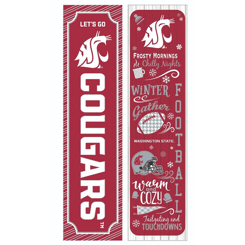 Washington State Cougars 47" Double Sided Winter Leaner Fan Sign