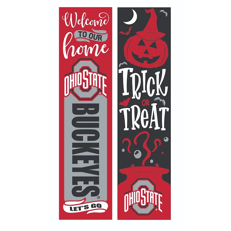 Ohio State Buckeyes 47" Double Sided Halloween Leaner Fan Sign