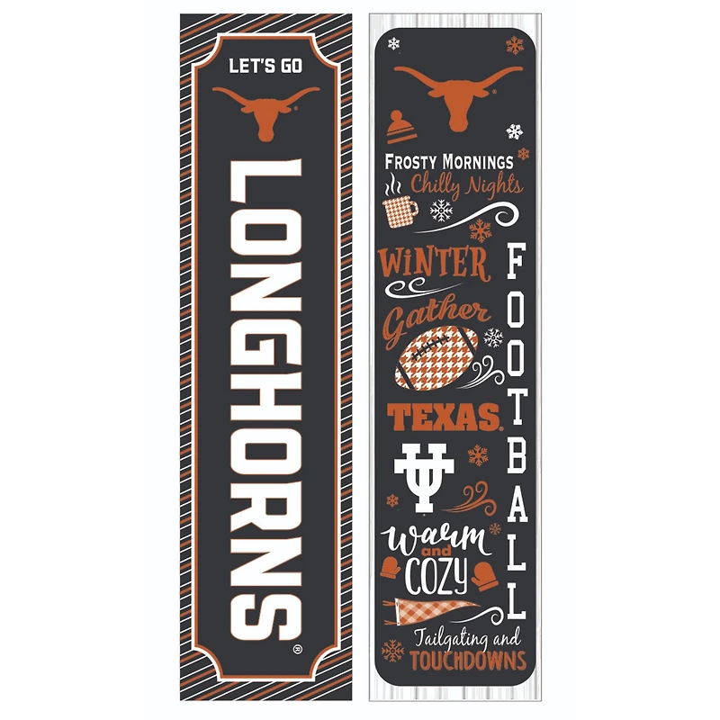 Texas Longhorns 47" Double Sided Winter Leaner Fan Sign