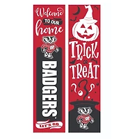 Wisconsin Badgers 47" Double Sided Halloween Leaner Fan Sign