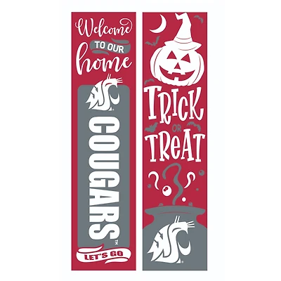 Washington State Cougars 47" Double Sided Halloween Leaner Fan Sign