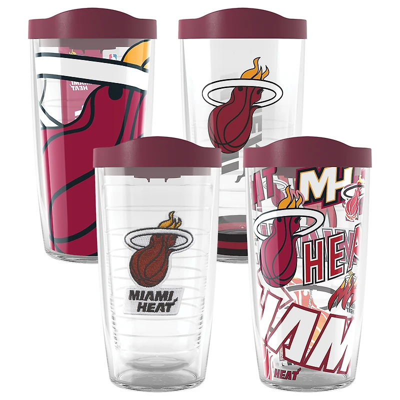 Tervis Miami Heat Four-Pack 16oz. Classic Tumbler Set