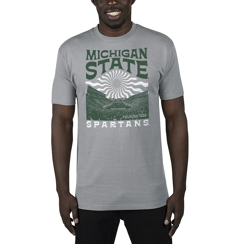 Men's Uscape Apparel Gray Michigan State Spartans Sustainable Renew T-Shirt
