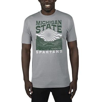 Men's Uscape Apparel Gray Michigan State Spartans Sustainable Renew T-Shirt