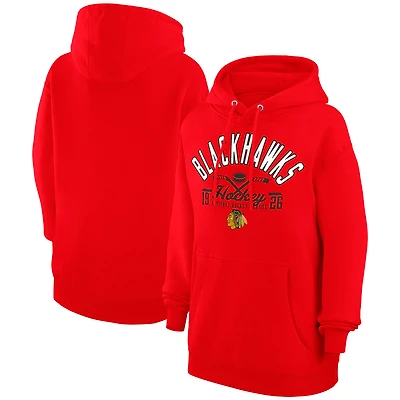 Men's Starter  Red Chicago Blackhawks Puck Pullover Hoodie
