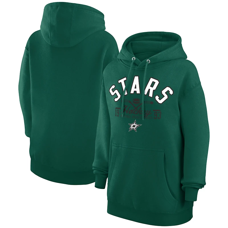 Men's Starter  Green Dallas Stars Puck Pullover Hoodie