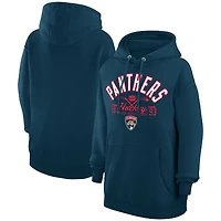 Men's Starter  Navy Florida Panthers Puck Pullover Hoodie
