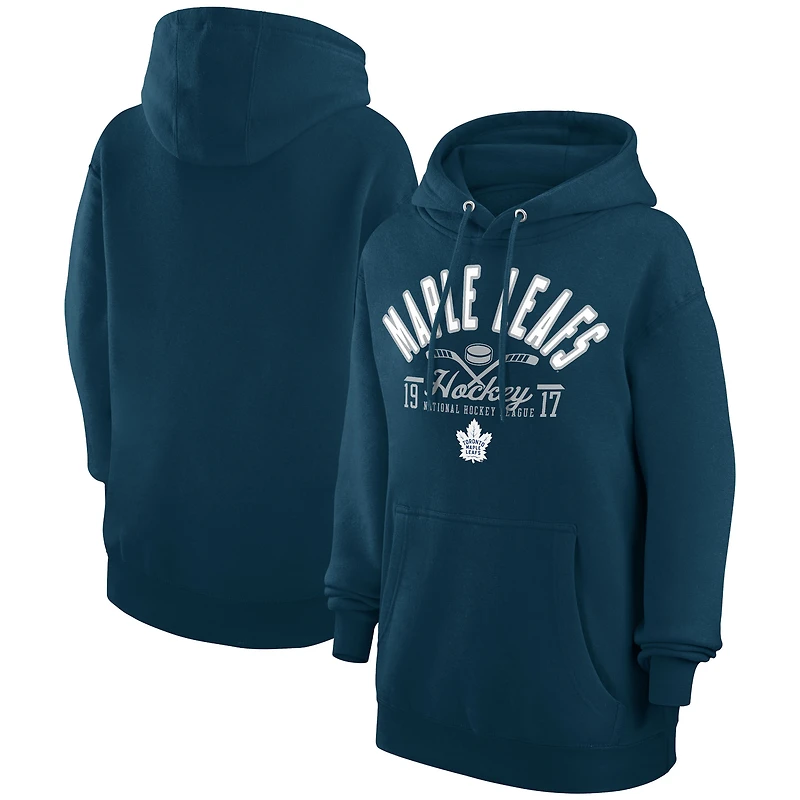Men's Starter  Navy Toronto Maple Leafs Puck Pullover Hoodie