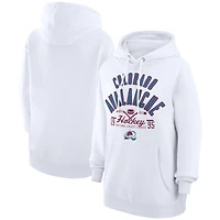 Men's Starter  White Colorado Avalanche Puck Pullover Hoodie