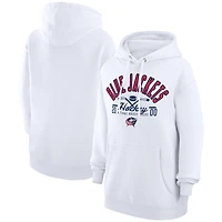 Men's Starter  White Columbus Blue Jackets Puck Pullover Hoodie