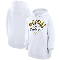 Men's Starter  White Pittsburgh Penguins Puck Pullover Hoodie