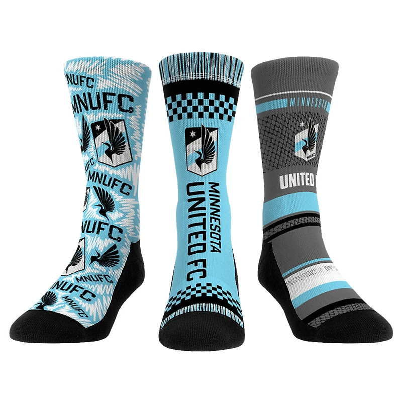 Youth Rock Em Socks Minnesota United FC Three-Pack Crew Socks Set