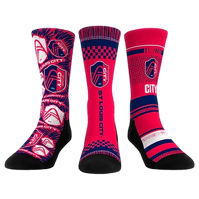 Youth Rock Em Socks St. Louis City SC Three-Pack Crew Socks Set