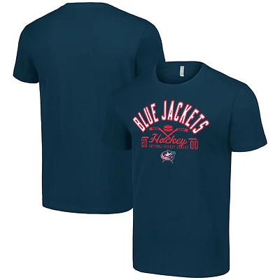 Men's Starter  Navy Columbus Blue Jackets Half Puck T-Shirt