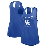 Women's Nike Royal Kentucky Wildcats Primetime Open-Back Crisscross Dri-FIT Tank Top