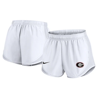 Women's Nike White Georgia Bulldogs Primetime Tempo Dri-FIT Shorts