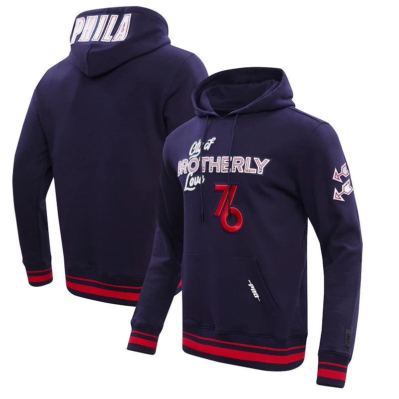 Men's Pro Standard Navy Philadelphia 76ers 2023/24 City Edition Pullover Hoodie