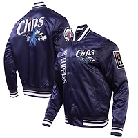 Men's Pro Standard Navy LA Clippers 2023/24 City Edition Satin Full-Snap Jacket