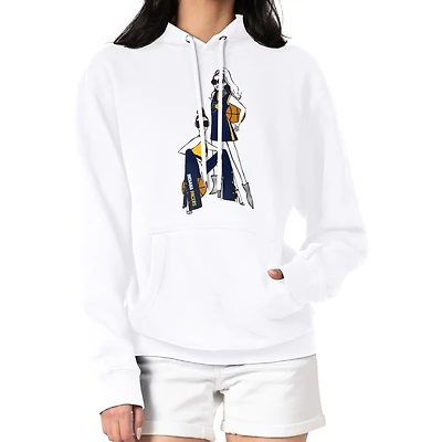 Women's G-III 4Her by Carl Banks White Indiana Pacers Basketball Girls Fleece Pullover Hoodie