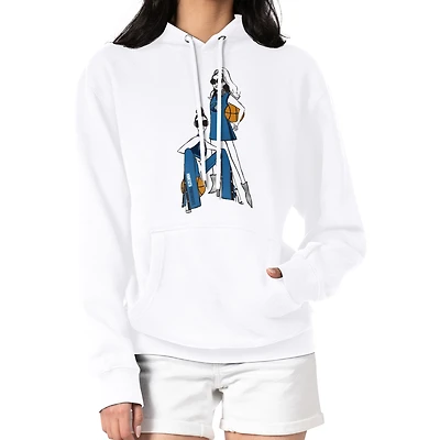 Women's G-III 4Her by Carl Banks White Minnesota Timberwolves Basketball Girls Fleece Pullover Hoodie